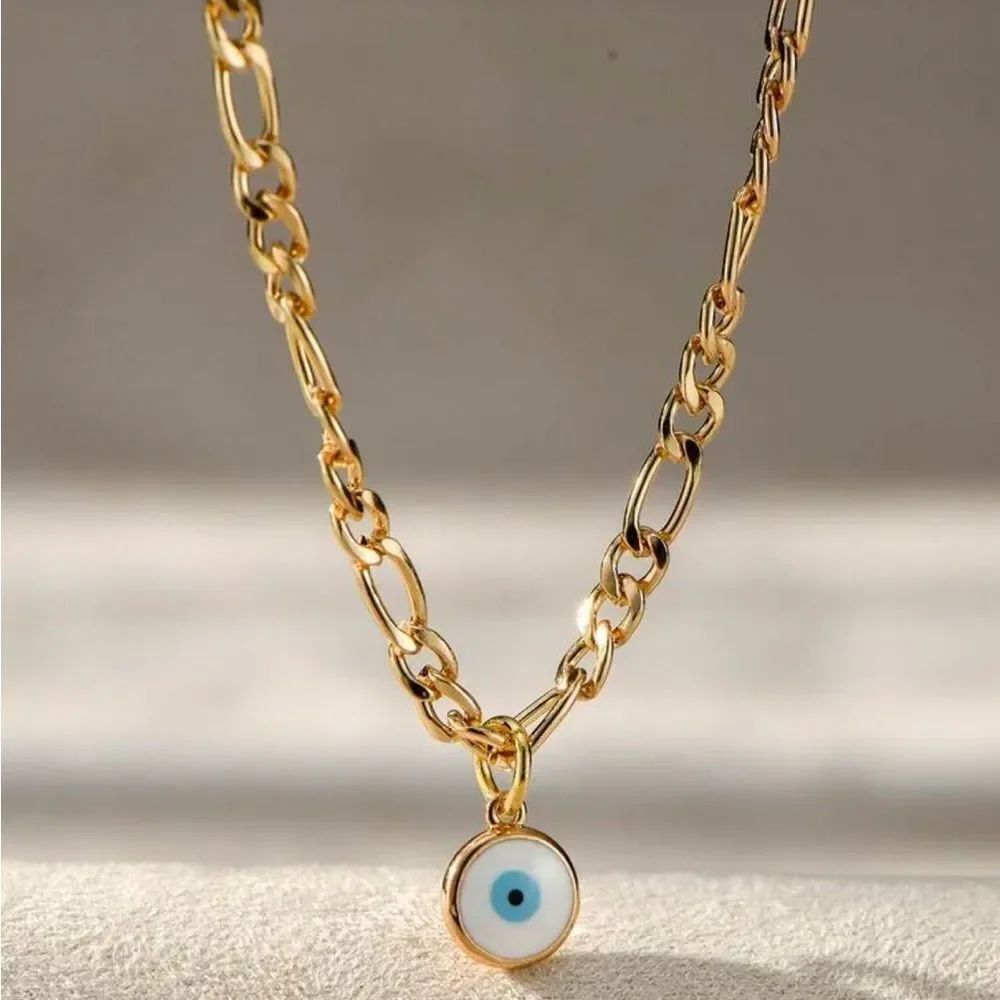 Gold Evil Eye Anklet R201 - Picture 3 of 3